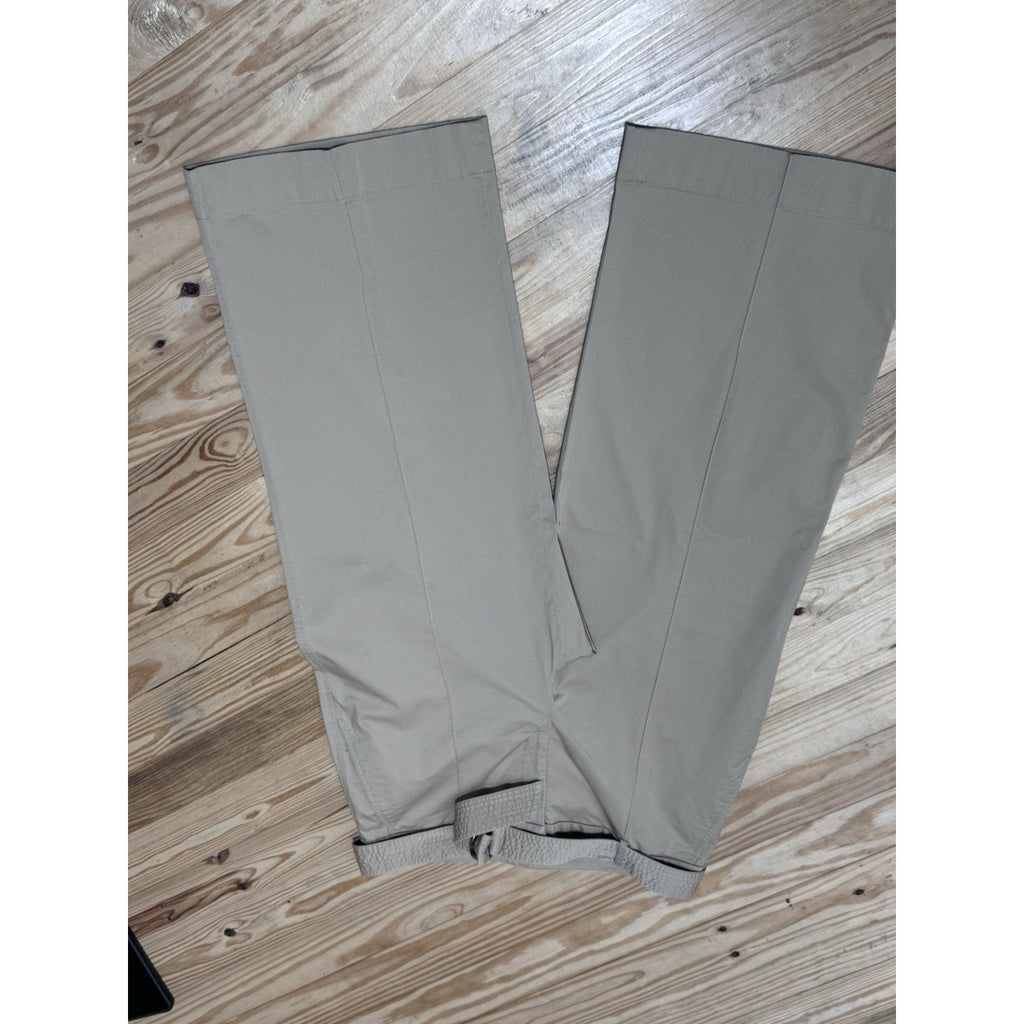 Ralph Lauren Beige Brienda Wide Leg Belted Capri Pants Size 10