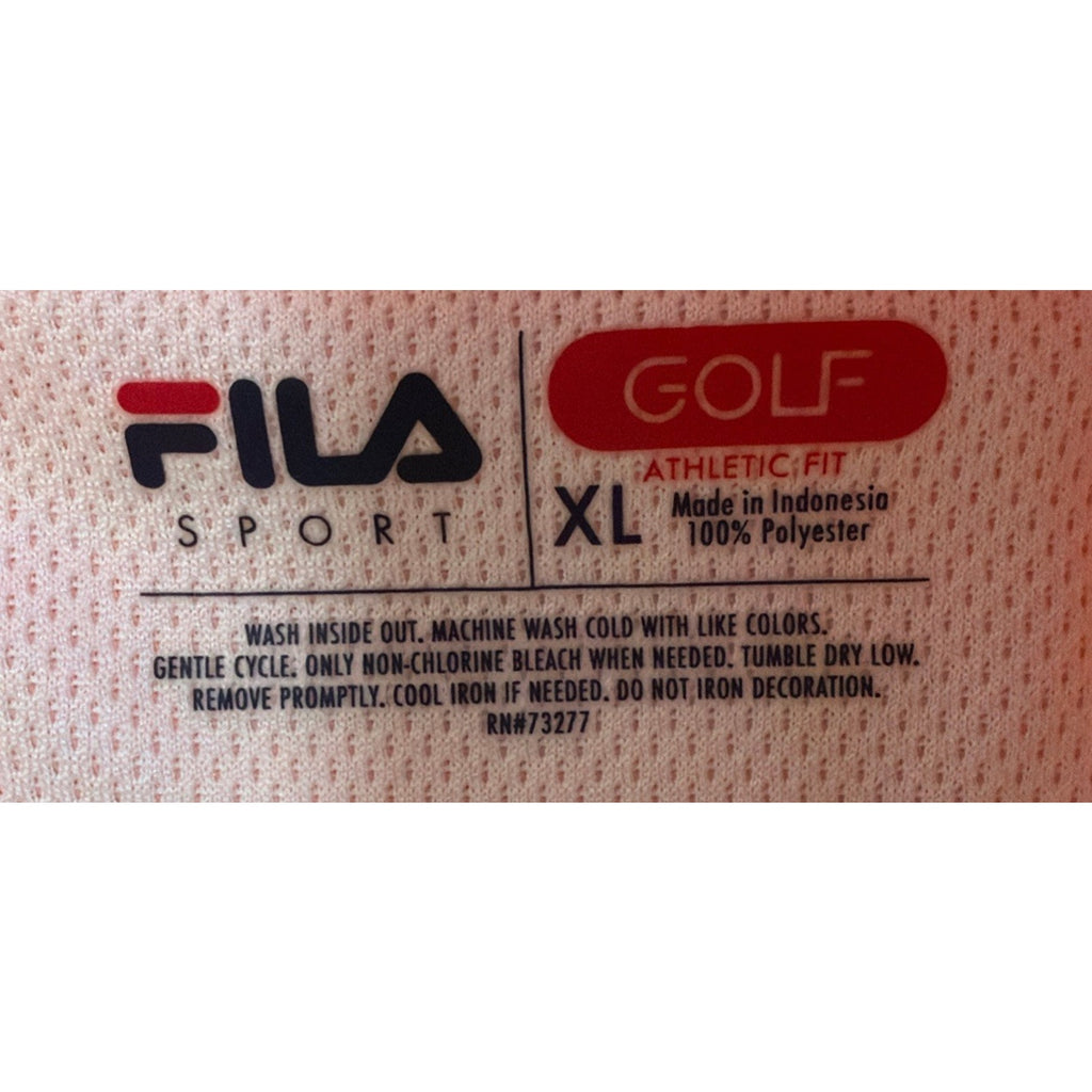 FILA Athletic Fit Sport Golf Performance Mens Polo Shirt Size XL Bright Orange