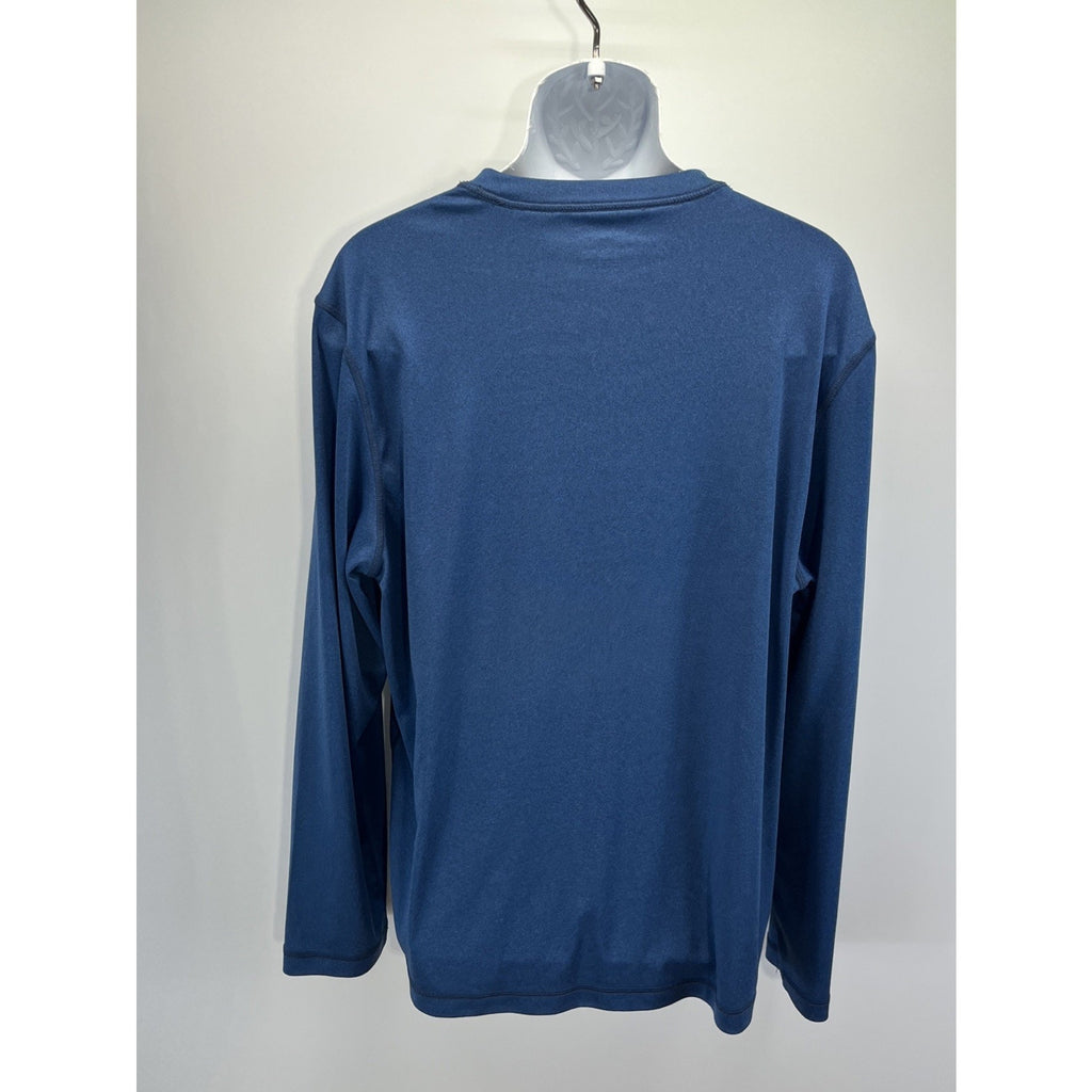 Gh Bass And Co Long Sleeve Moisture Wiking Crew Neck Blue Size XL