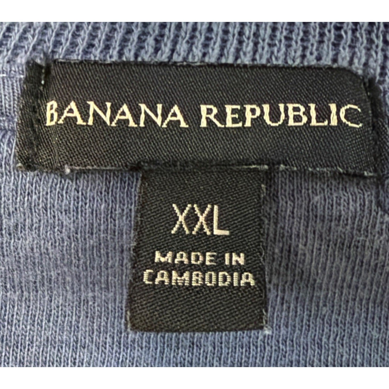 Banana Republic Double Knit Long Sleeve Crewneck Vintage Indigo Shirt Men’s XXL