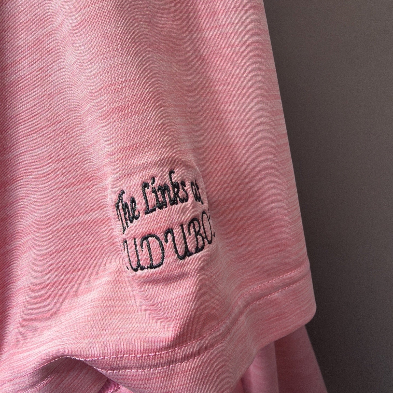 Footjoy FJ Performance Golf Polo Shirt Pink White Stripe Men’s Size L Flaw