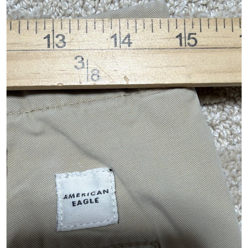 American Eagle Flex Original Straight Chino Pants Mens 28x30 Khaki Stretch