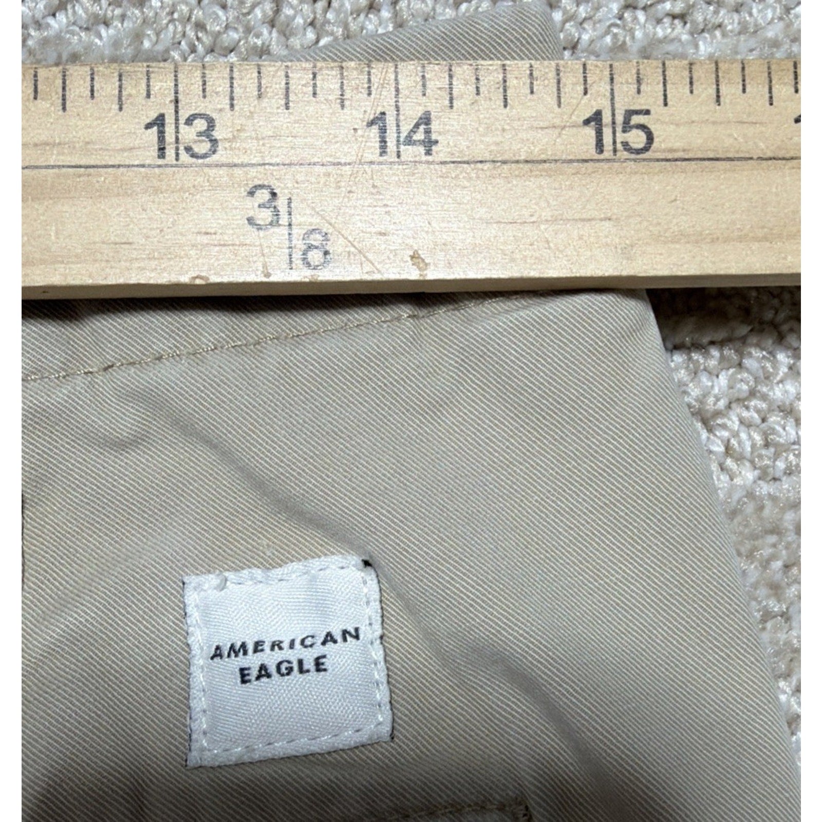 American Eagle Flex Original Straight Chino Pants Mens 28x30 Khaki Stretch