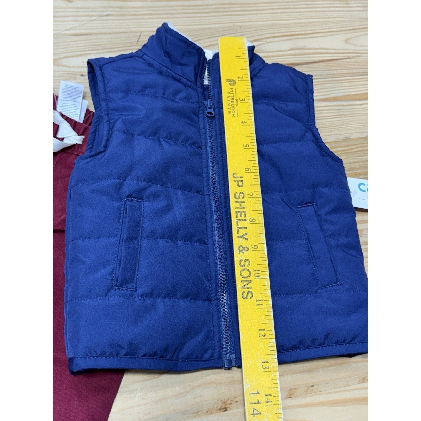 Carter's Baby Boy Blue Winter Puffy Vest Jacket With Jogger Pants Size 9 Months