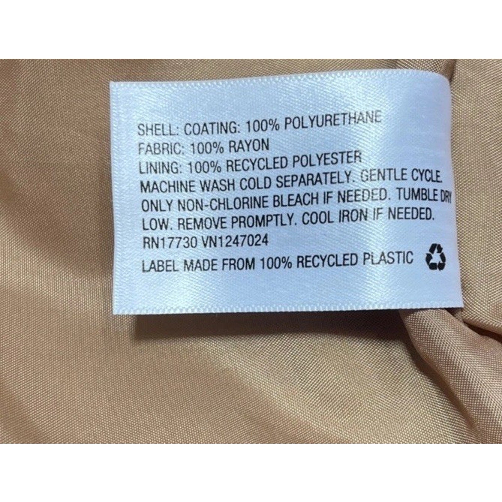 Universal Thread womens brown faux leather jacket, Sz S, zip front, pockets