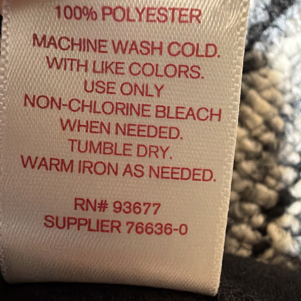 North Pole Black Fleece Size M Lounge Shirt Joyful Elf Hat Ugly Christmas NWT