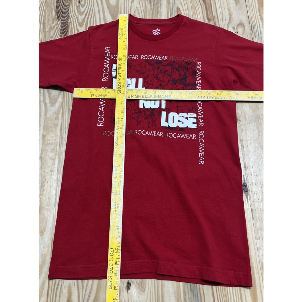 Rocawear Men's "I WILL NOT LOSE" Graphic T Shirt Size Medium
