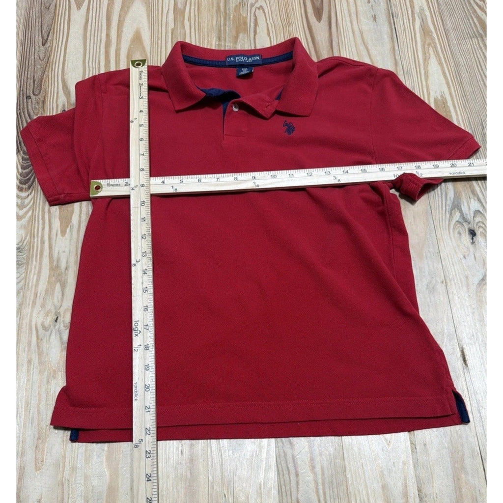 U.S Polo Assn Red Pony Logo Short Sleeve Youth School Shirt Size XXL 18