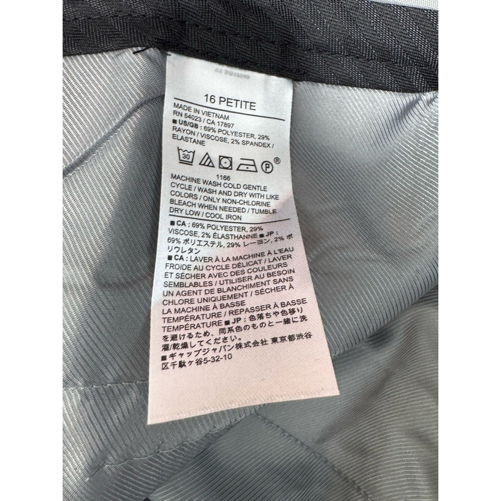 Banana Republic The Ryan Fit Dress Gray Mid Rise Slim Fit Women’s Size 16P NWT