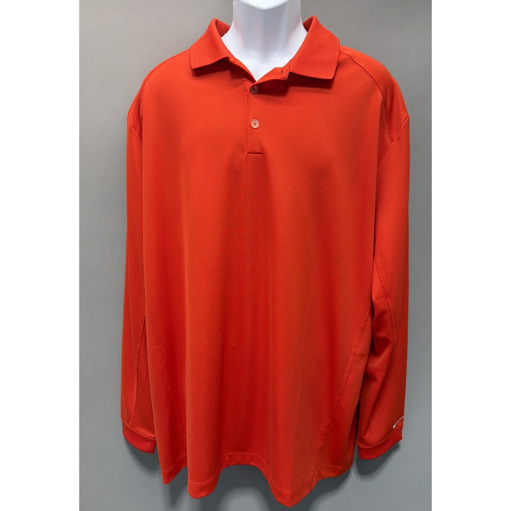 NIKE GOLF Tour Performance DriFit Longsleeve Polo Shirt Mens XXL Red 508332-826