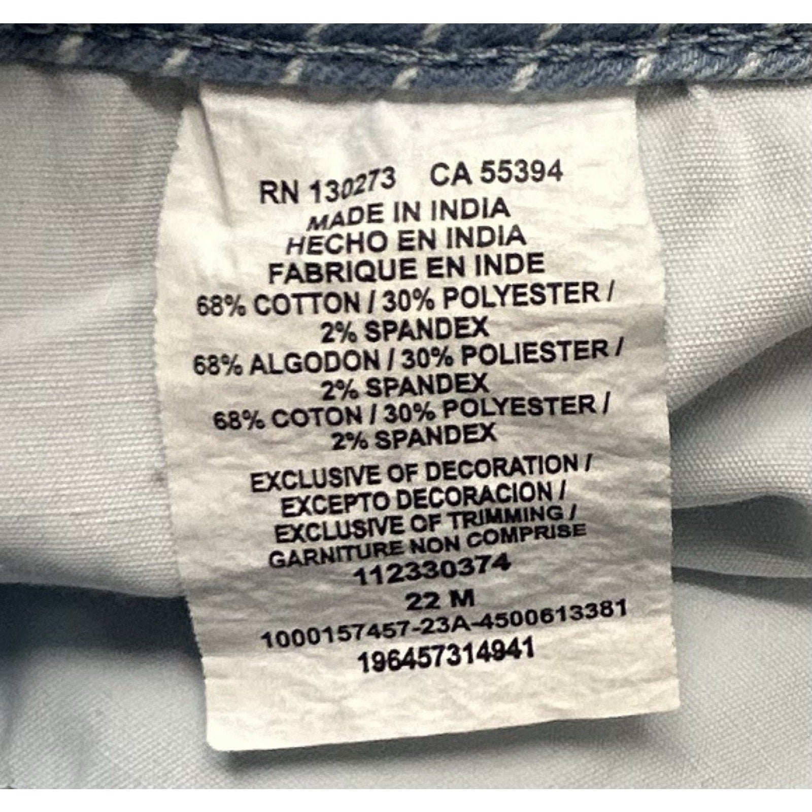 Riders By Lee Women SZ 22M Stretch Mid Rise Denim Bermuda Short- Summer Casual.