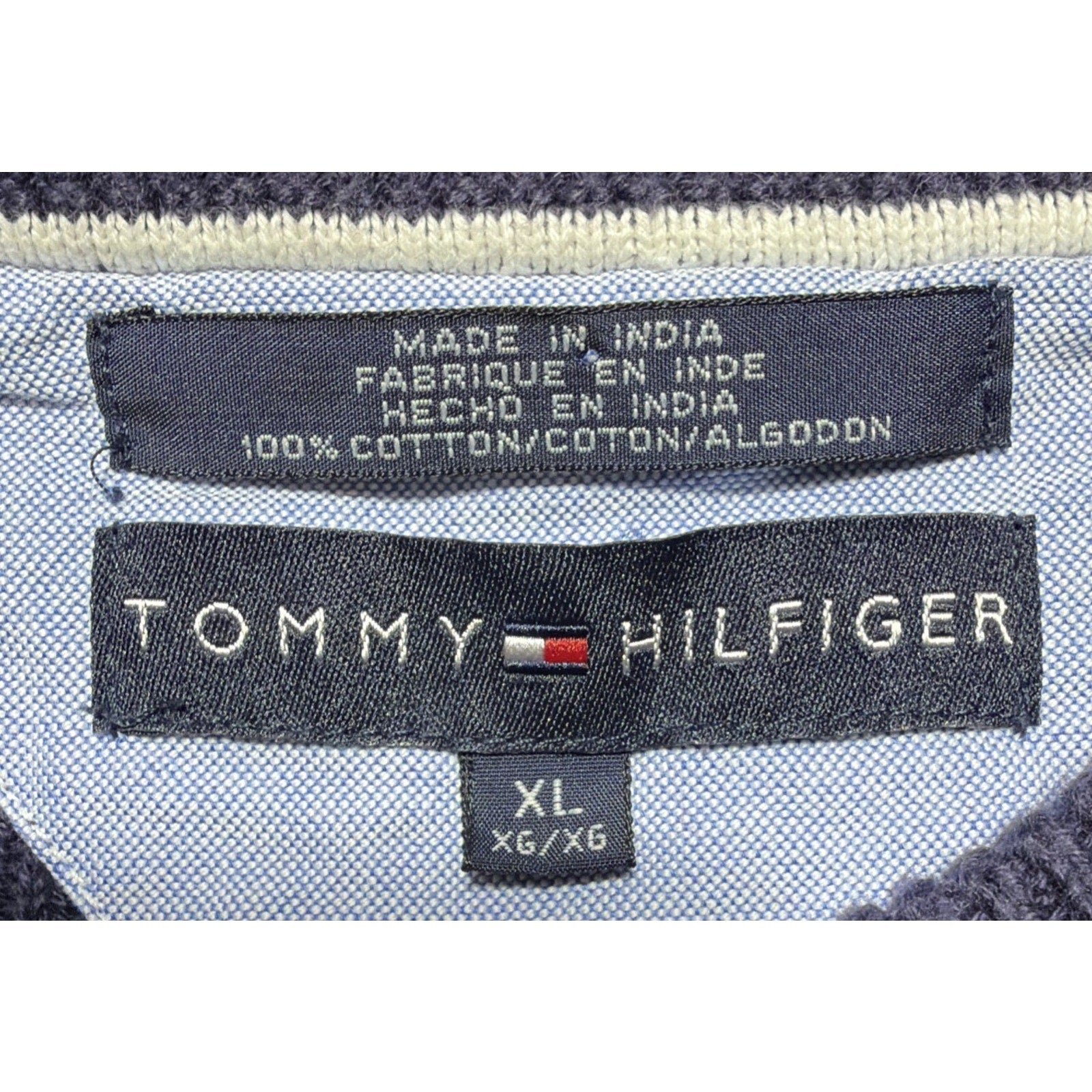TOMMY HILFIGER Cotton Knit Sweater Men's Size XL