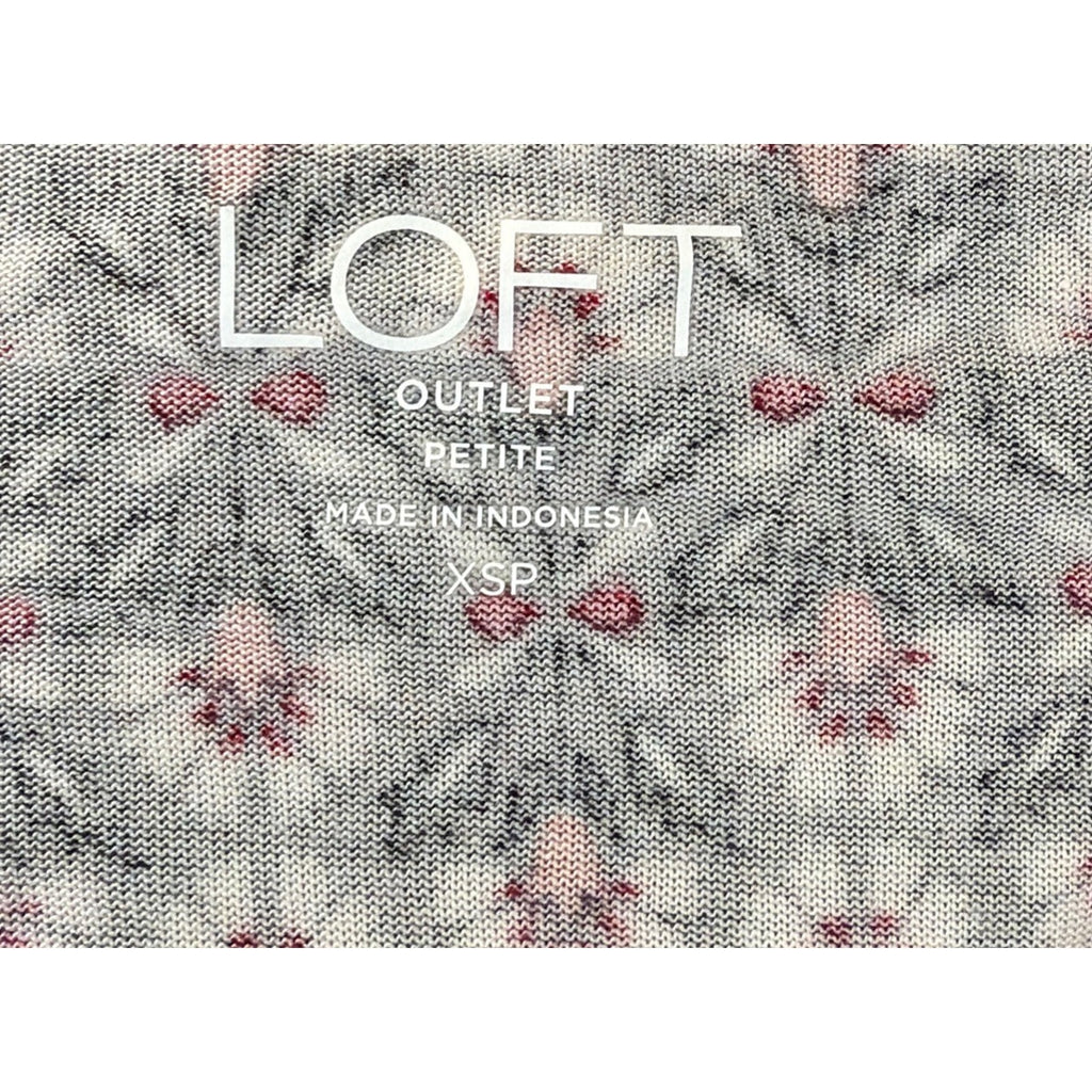 Loft Long Sleeve Floral Blouse Size XS Petite NWT