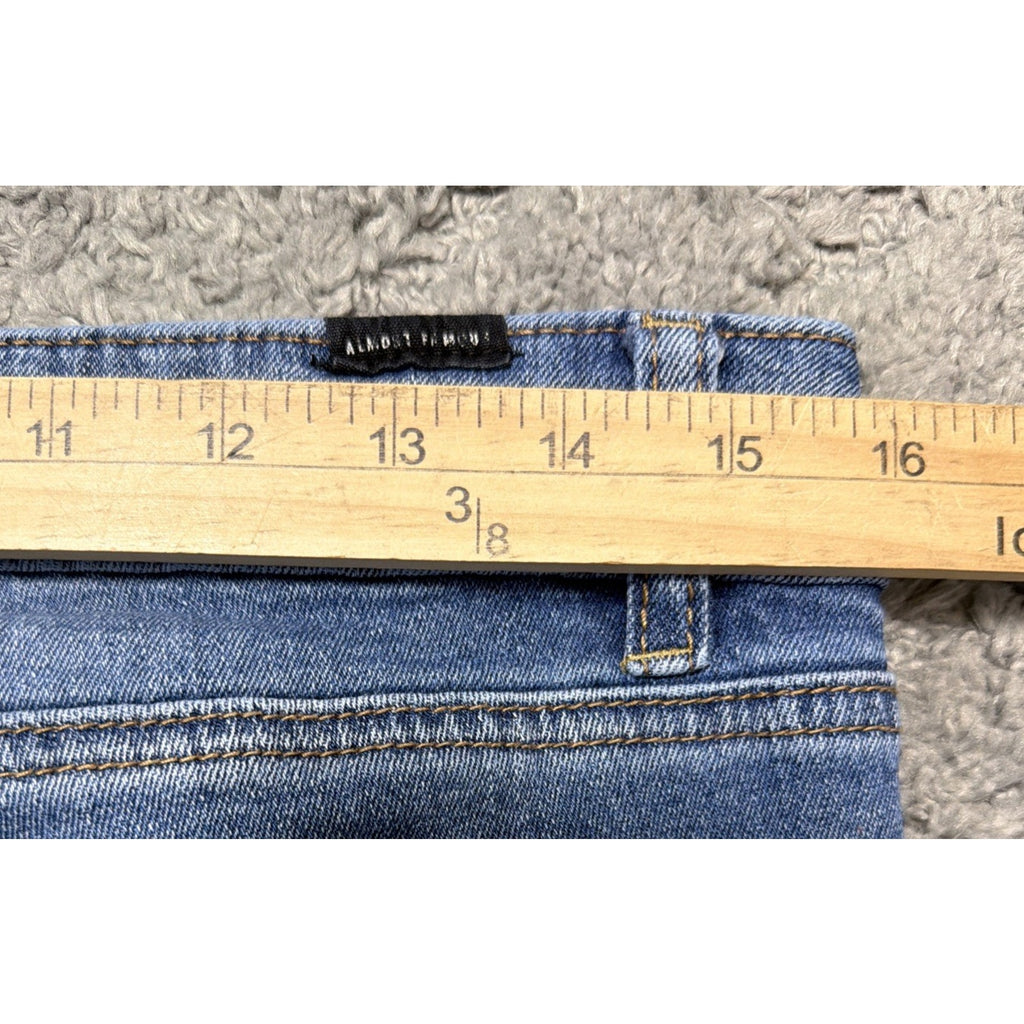 Y2K Almost Famous Womens Low Rise Bootcut Flare Denim Jeans Pockets Size 9 33x31