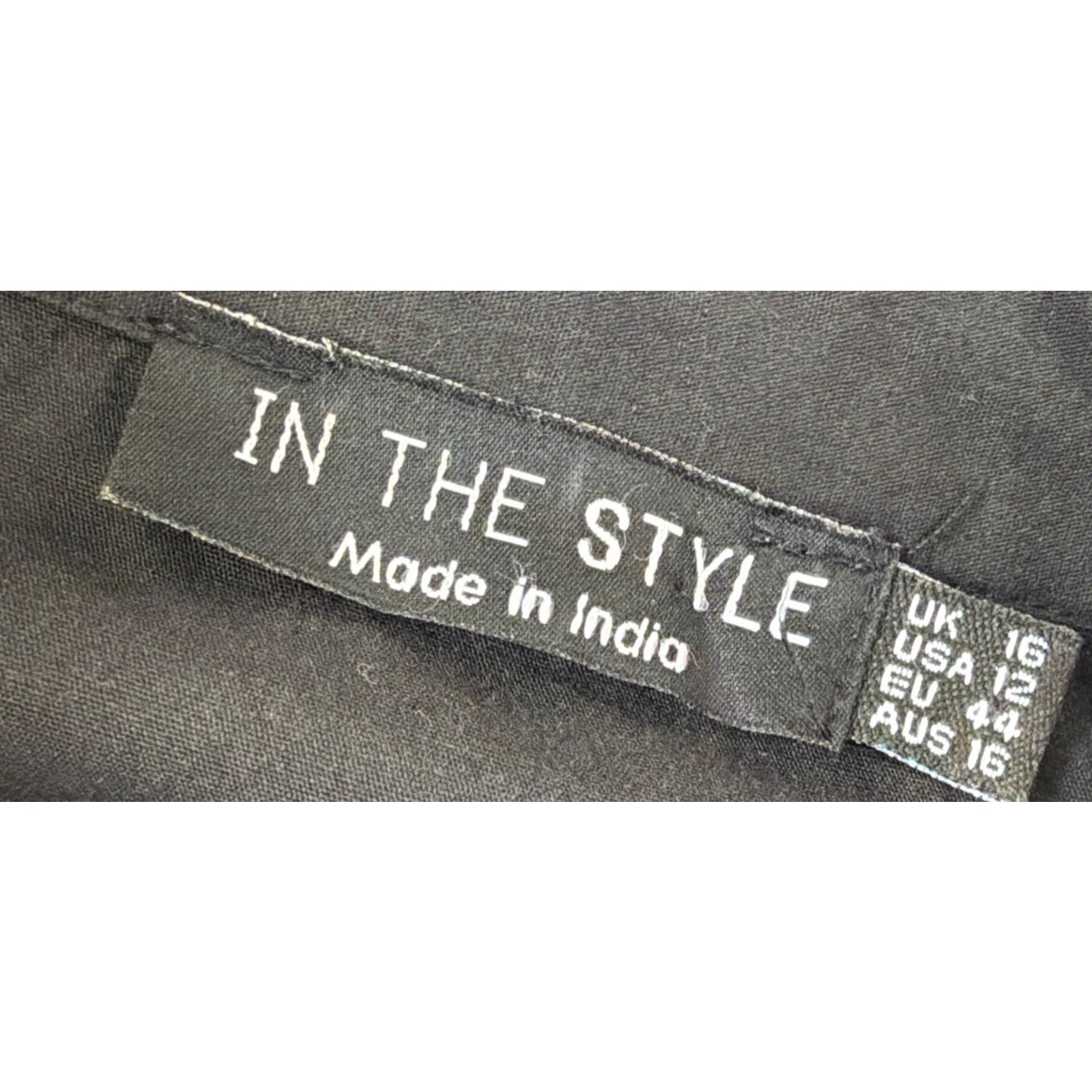 In The Style X Pierre Sian Utility Dress In Black Button Up Size 12