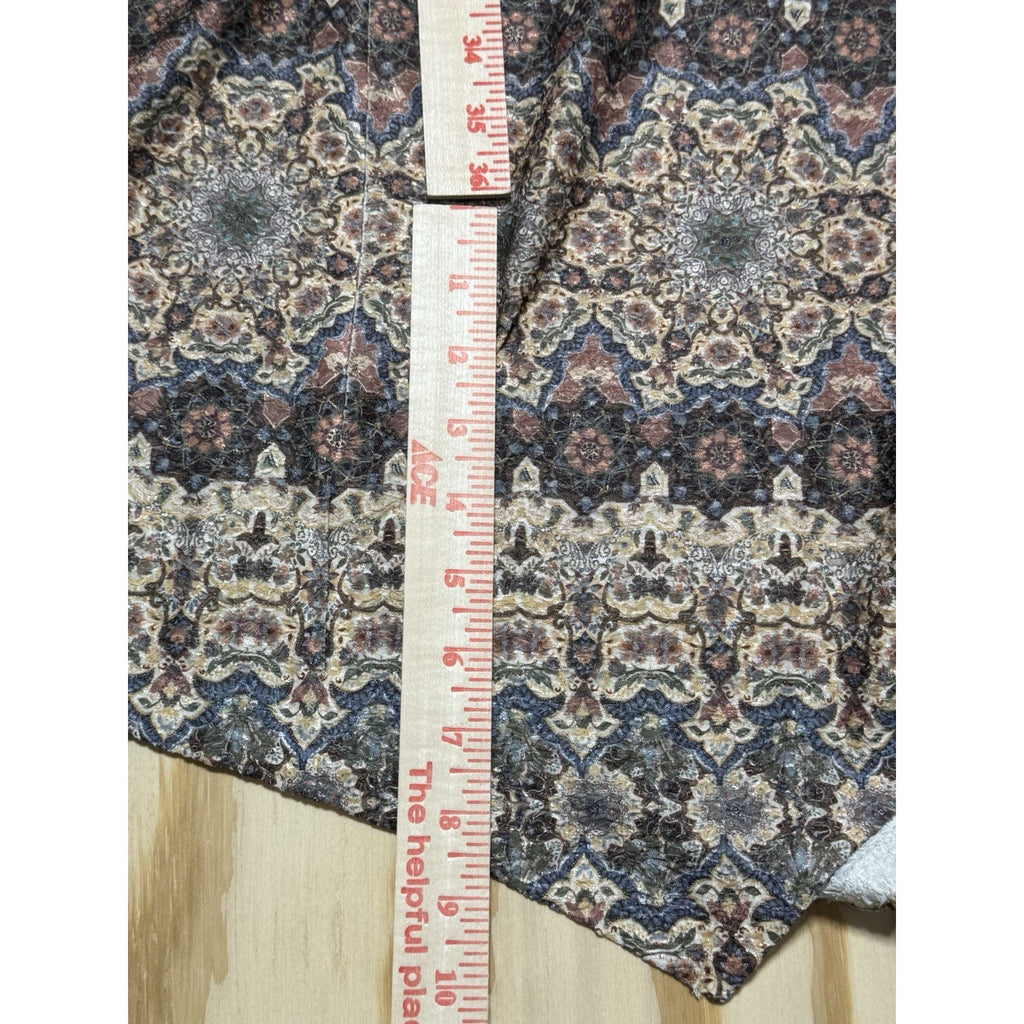 OneWorld Women’s XXL Sleeveless Printed Sharkbite Hem Dress Boho Stretch NWT