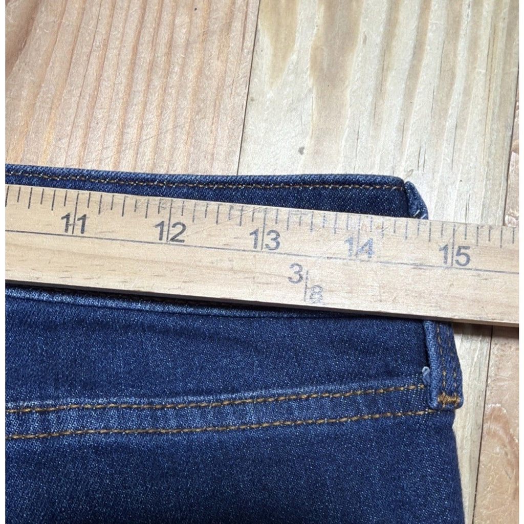 Old Navy Women Jeans Size 6 Blue Kicker Boot-Cut Mid Rise Blasted Denim 29x31