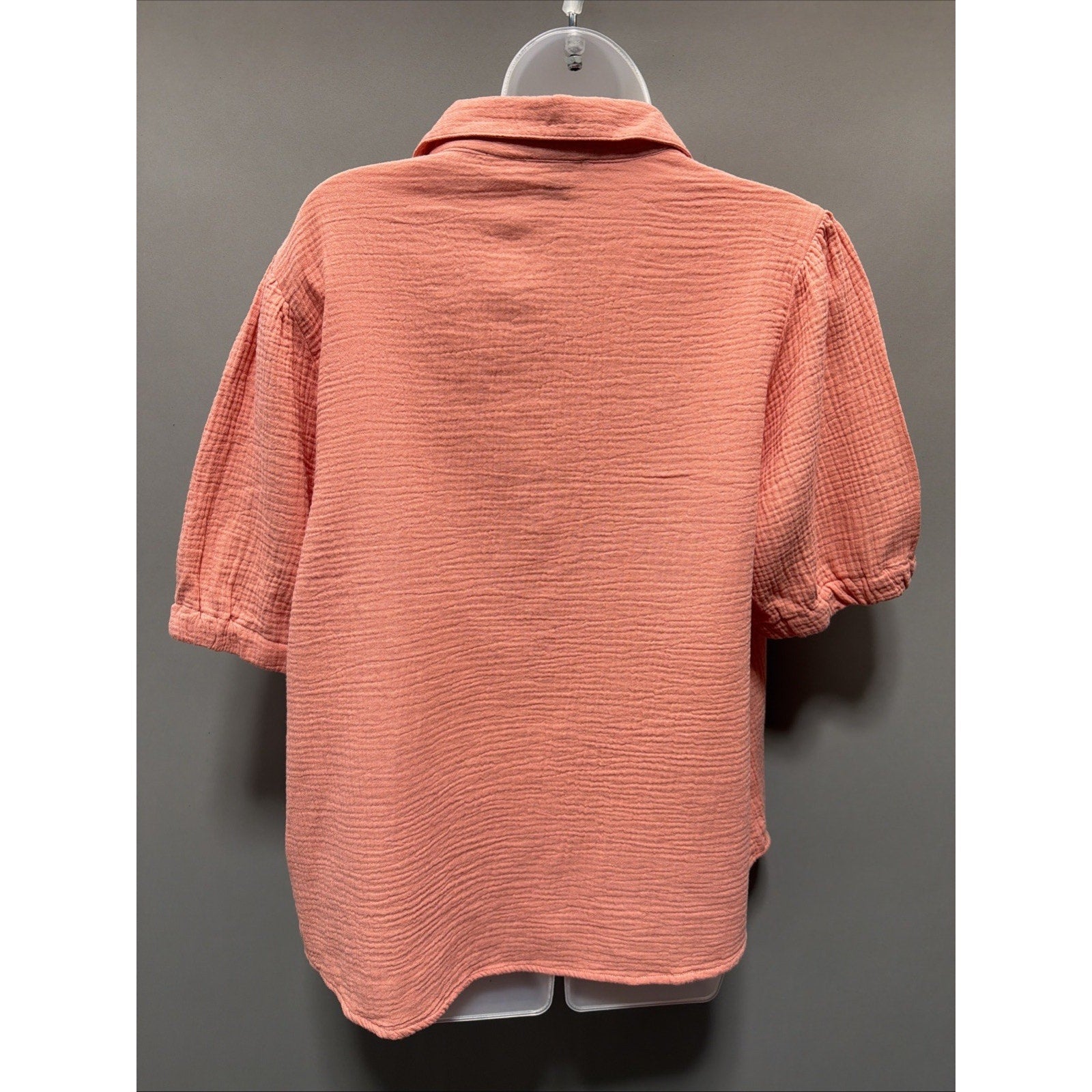 Falls Creek Double Cloth Popover Boxy Top Melon Women's Size XL NEW