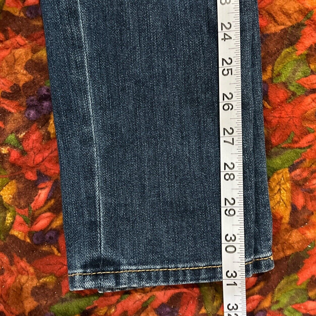 Abercrombie & Fitch Women Shine Destroyed Dark Wash Super Skinny Jeans 4 27