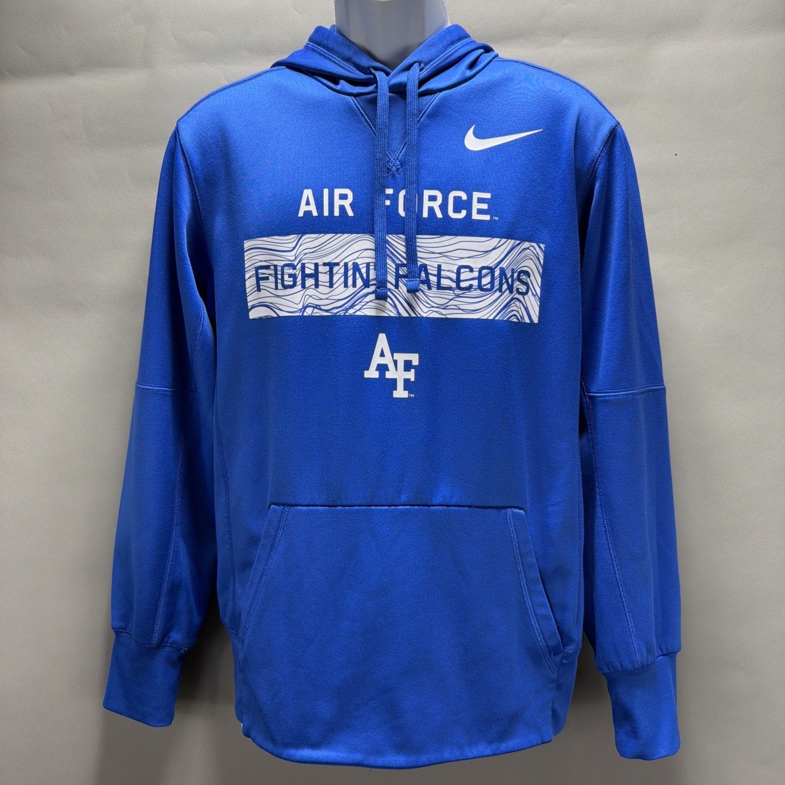 Nike Air Force Falcons Academy Pullover Sweatshirt NCAA Blue Men's S Long Sleeve