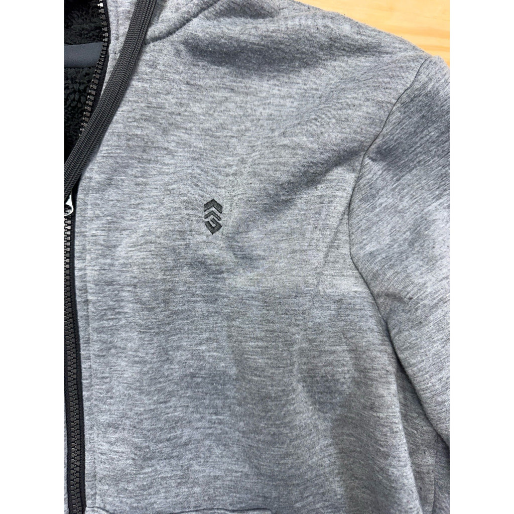 Free Country The Everybody Hoodie Size XXL Gray w/Black Faux Sherpa Lining