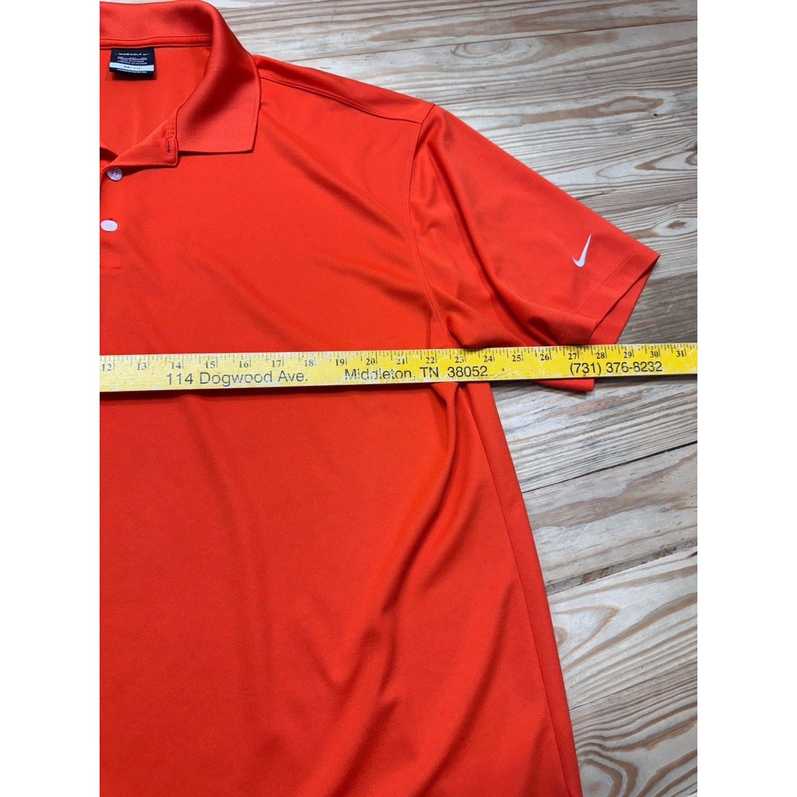 Nike Golf Men's Polo Shirt Size 2XL Red Fit Dry White Swoosh Short Sleeve Top
