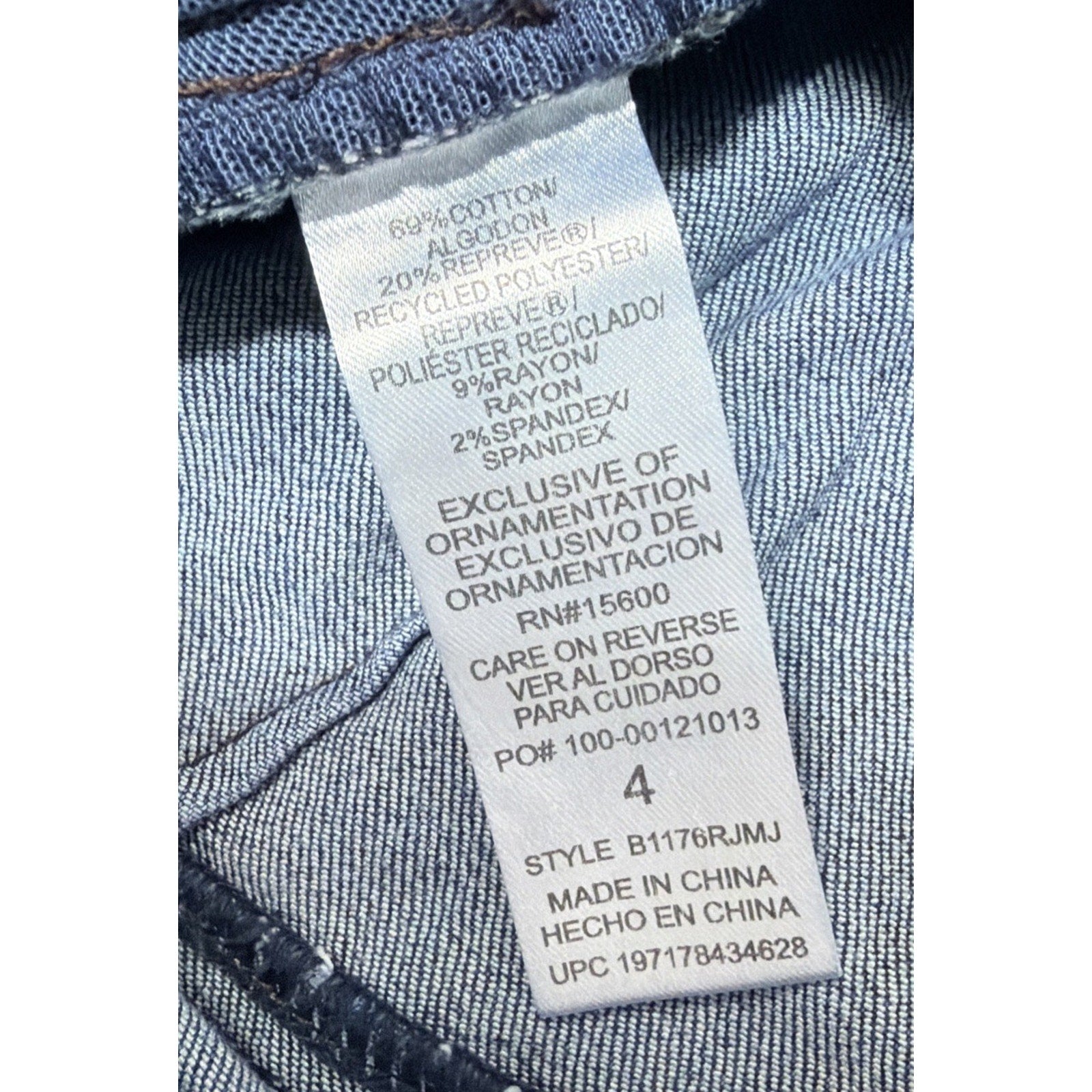 Democracy Ab Technology Womens 4 Jeans Slim Fit Mid Rise Denim Blue Jeans 27x27