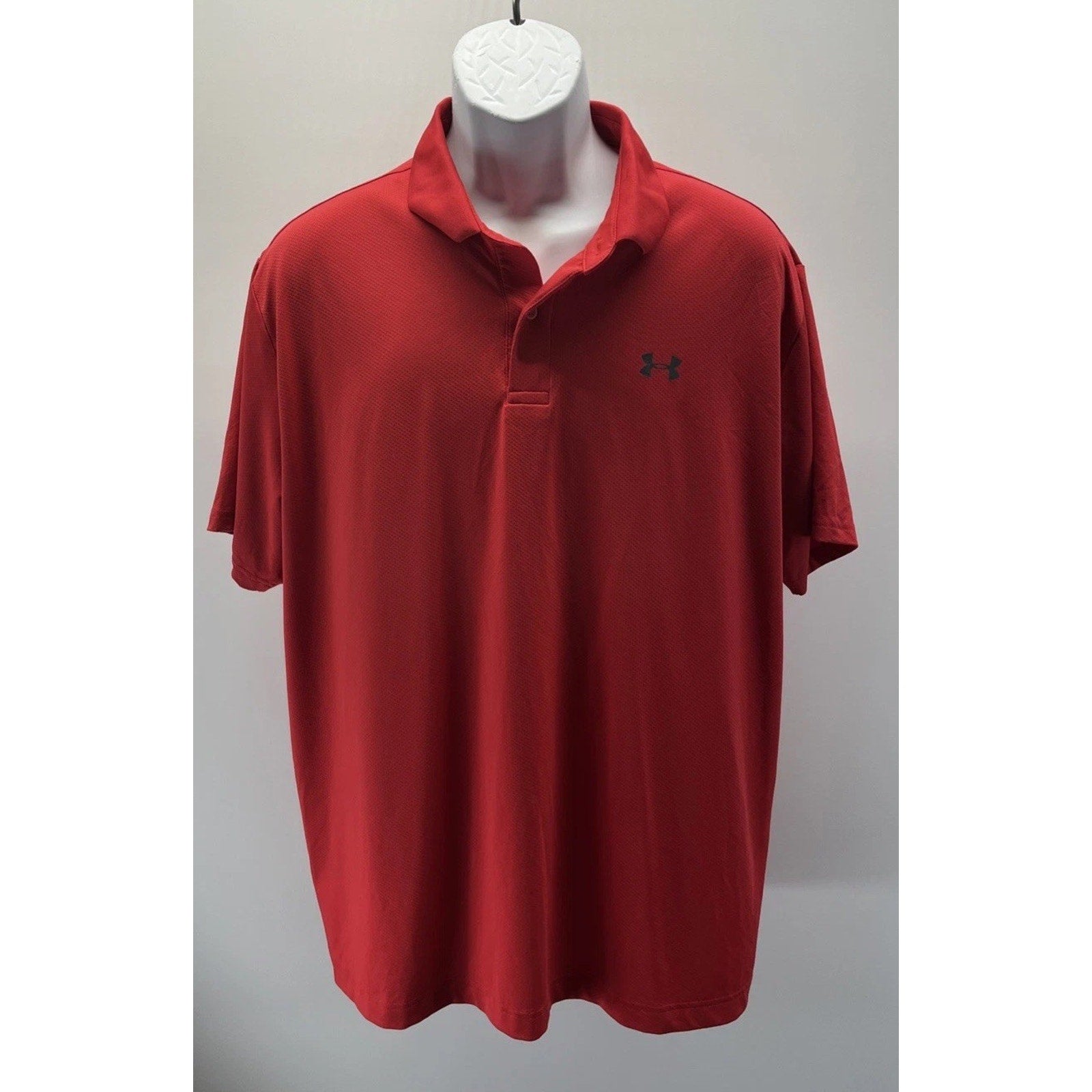 UNDER ARMOUR MEN'S PERFORMANCE SHORT SLEEVE GOLF POLO LAVA ORANGE RED XL