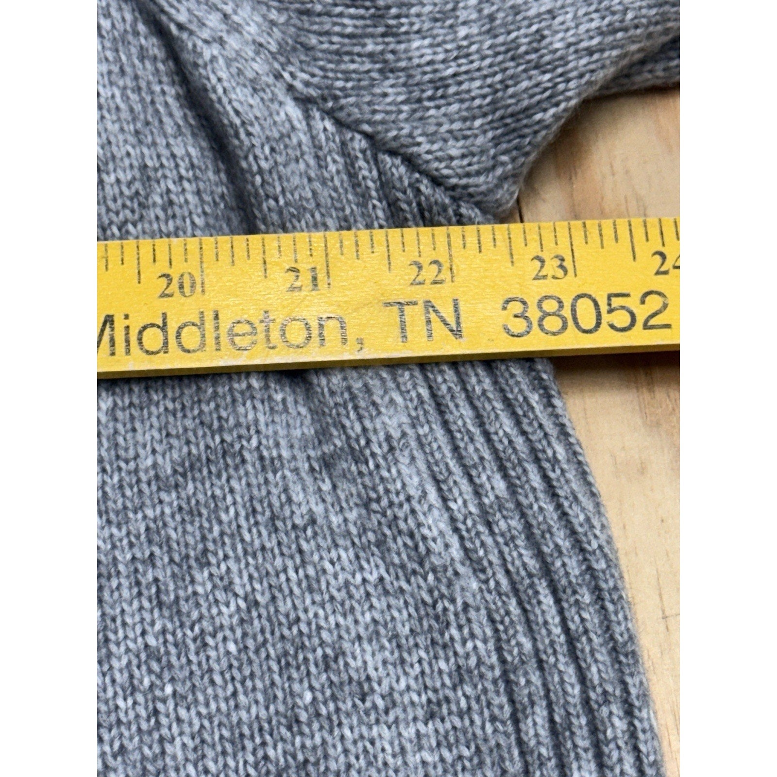 CROFT & BARROW Women’s Gray Slit Mock Neck Button Collar Size 1X