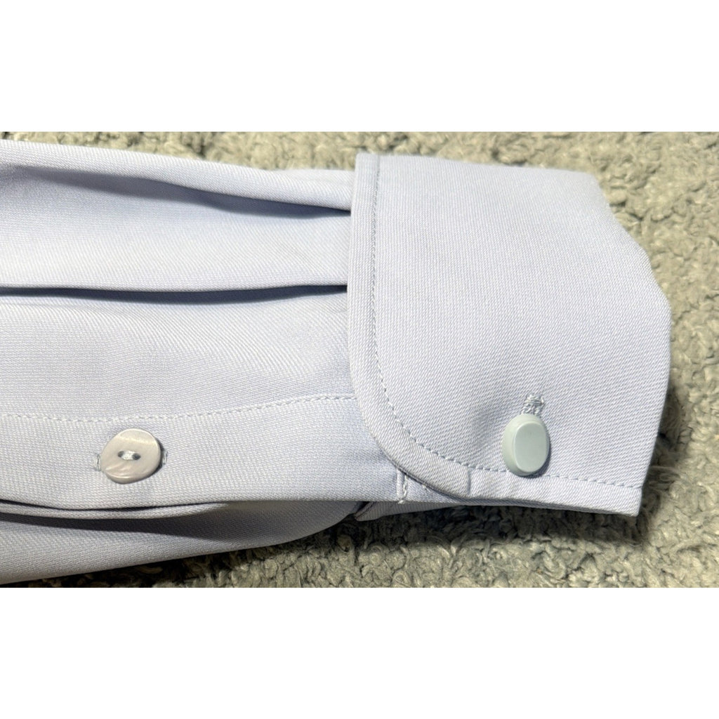 INSERCH Italy Designer Limited Edition Button Down Blue Microfiber Size L NWT