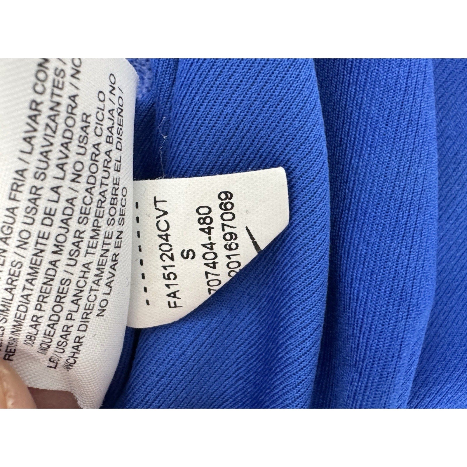 Nike Mens Sweater Small Blue Pullover 1/4 Zip High Neck Fleece Lined Therma Fit