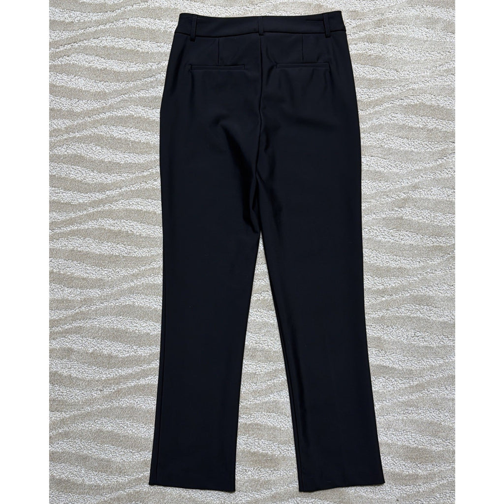Christian Siriano New York Pants Womens 2 Black High Rise Straight Leg Stretch