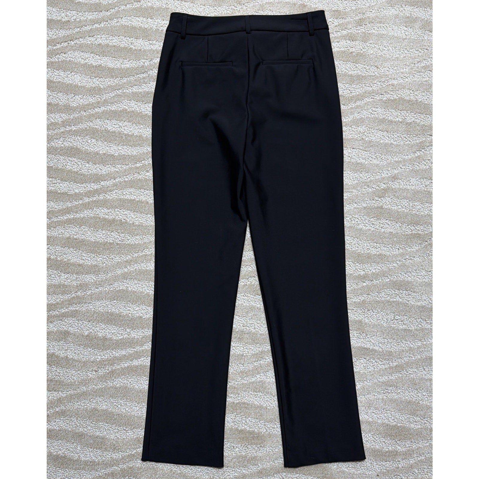 Christian Siriano New York Pants Womens 2 Black High Rise Straight Leg Stretch