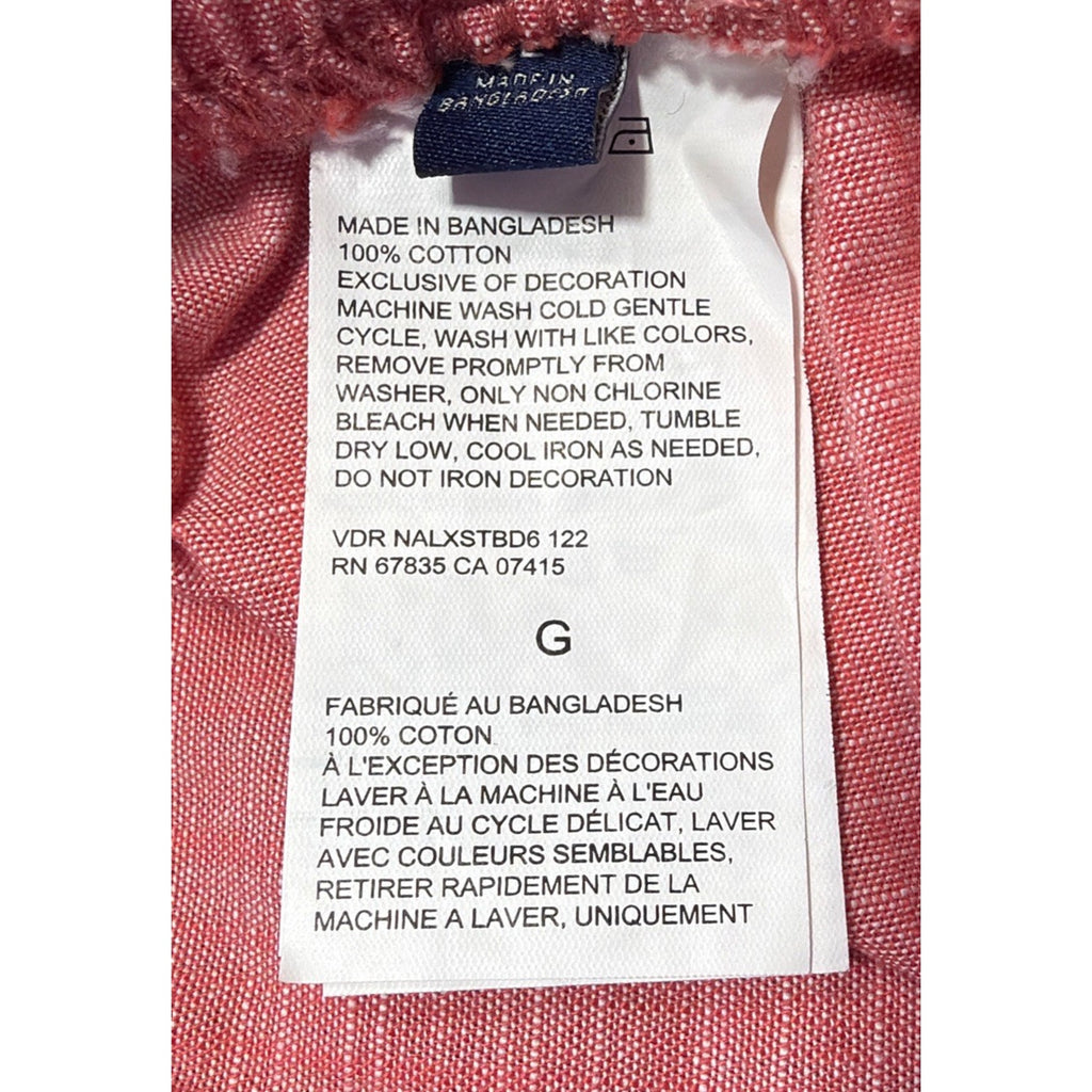 Men’s Nautica 7” Classic Fit Chambray Boardwalk Shorts In Mineral Red Size L NWT