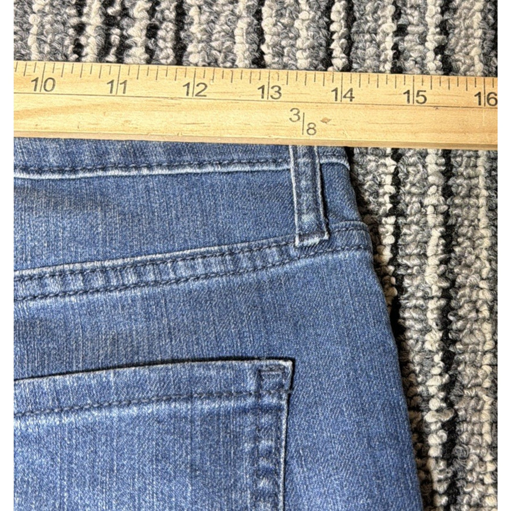 Old Navy Jeans Womens 4 BLue Super Skinny Leg Mid Rise Medium Wash Fade Denim