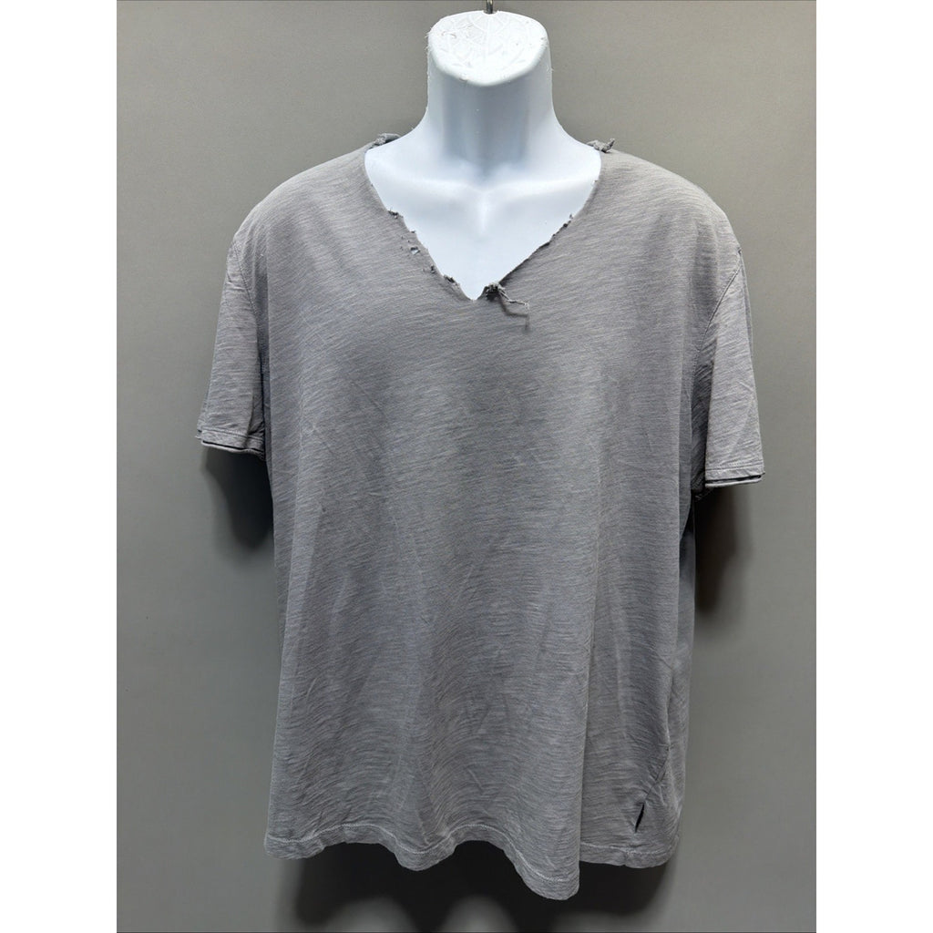 EUC XL Men's john Varvatos Miles Light Gray V Neck T-Shirt