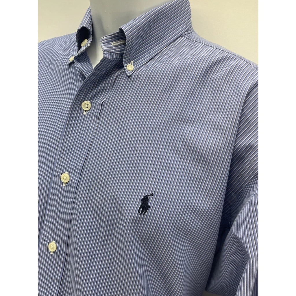 Ralph Lauren Blake shirt mens Medium blue stripe long sleeve button down