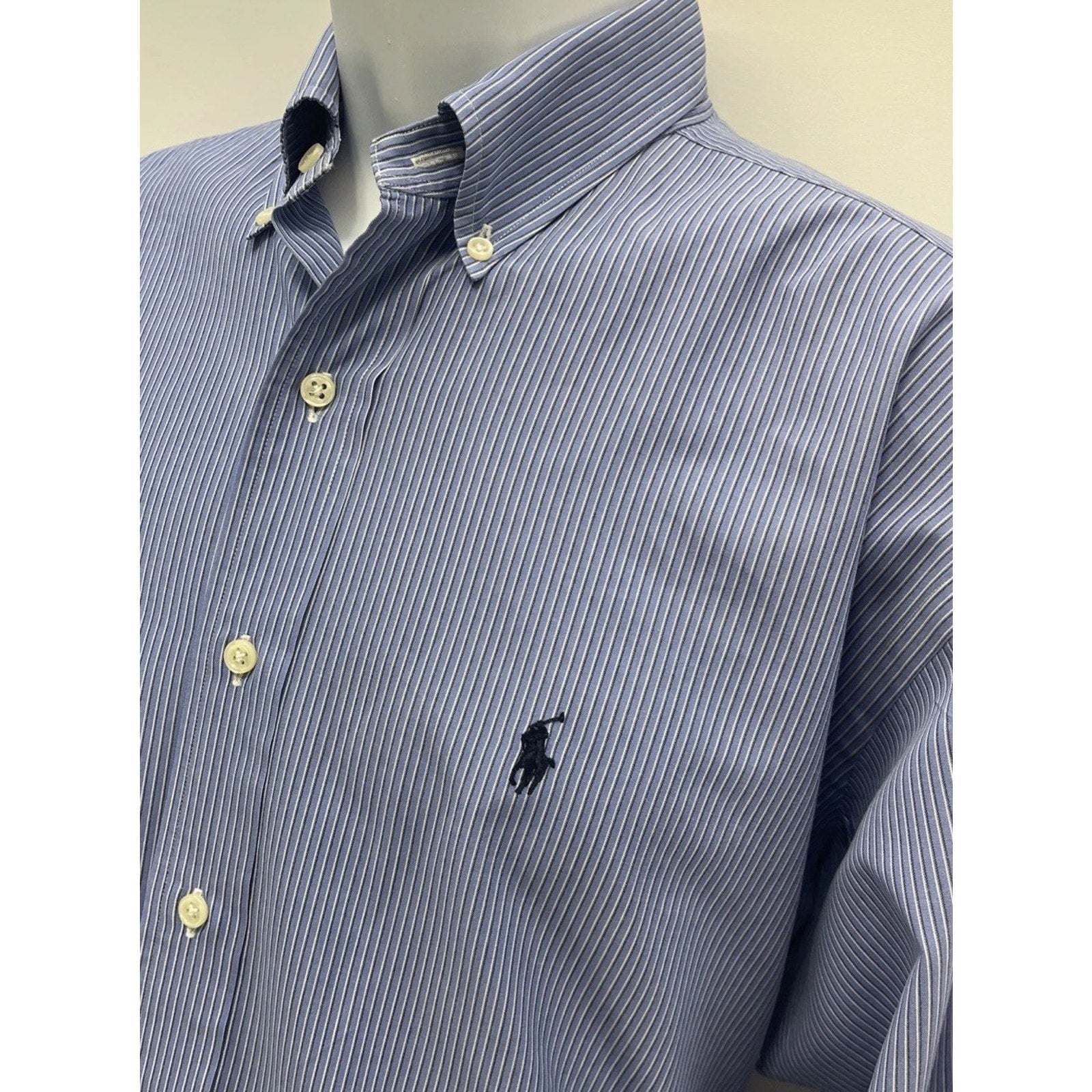 Ralph Lauren Blake shirt mens Medium blue stripe long sleeve button down