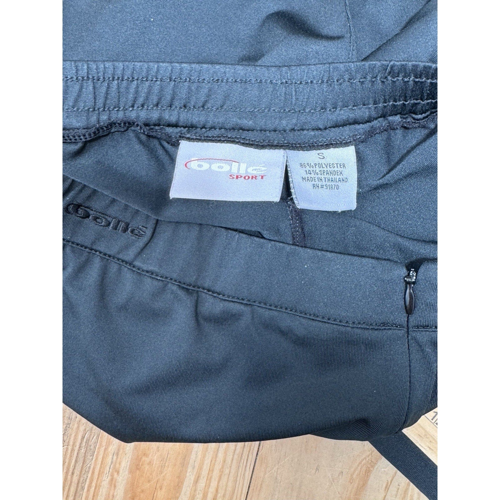 Bolle Sport Black Athletic Pants High Rise Zip Pockets Women’s Size Small