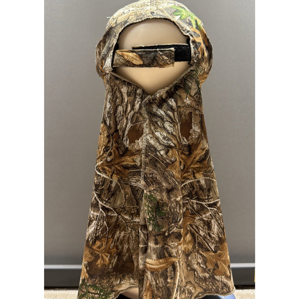 Realtree Edge Camo Hunting Hat with Integrated Face Mask and Neck Gaiter Brown