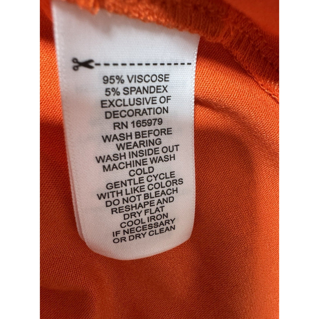 NWT Cupio Women’s XL Embroidered Orange Hi Low Midi Dress Flutter Sleeve Boho
