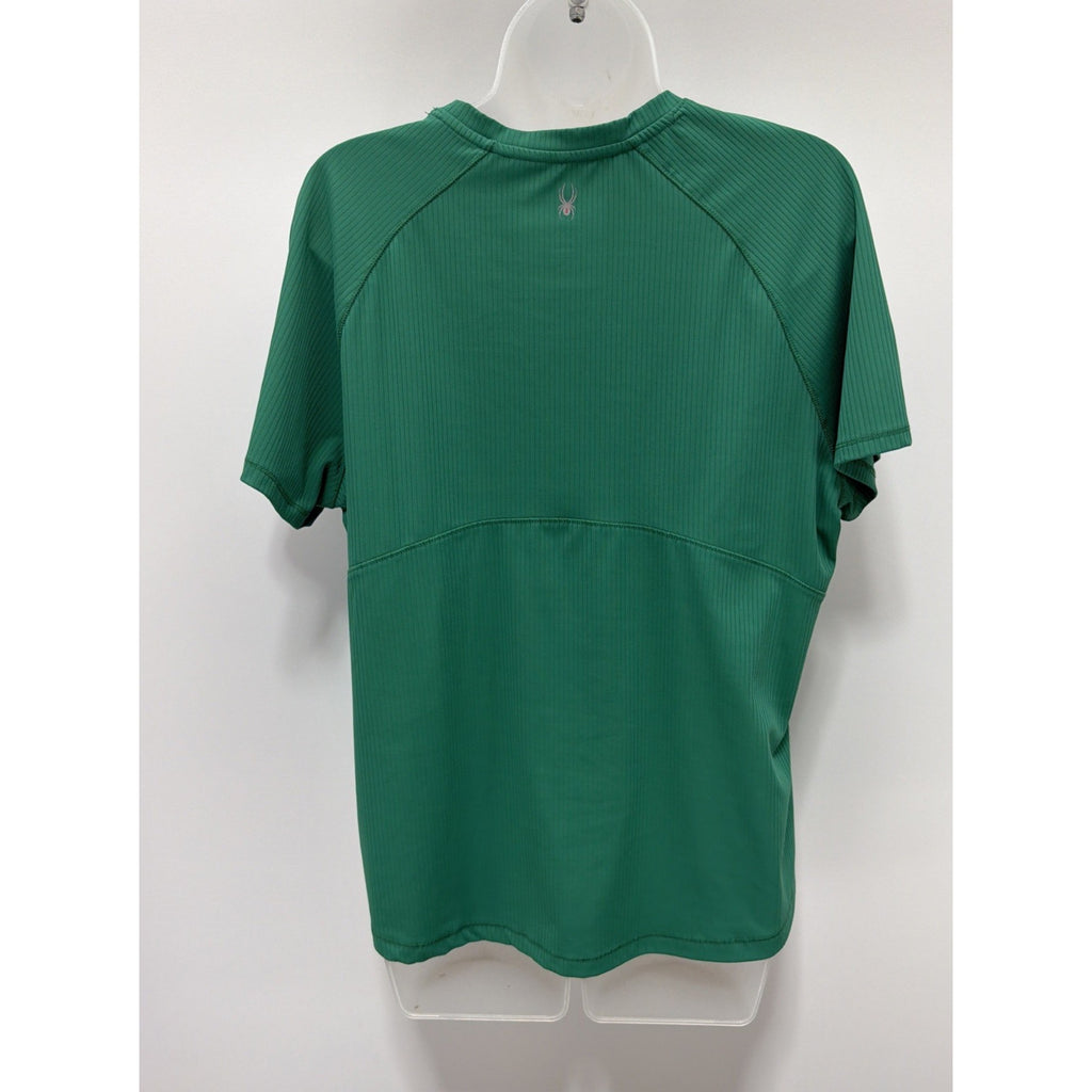Spyder Athleta Women's Active Ribbed Short Sleeve Tee, Green, Size XL