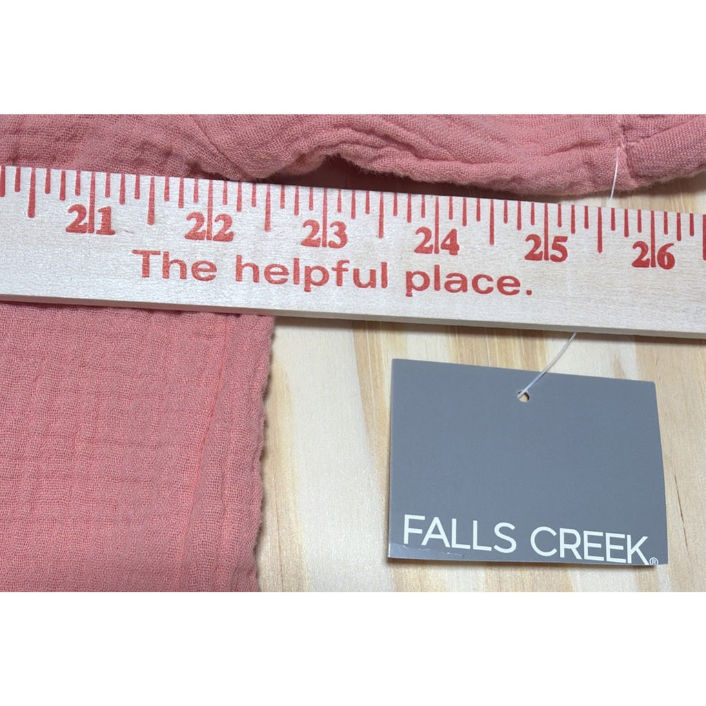 Falls Creek Double Cloth Popover Boxy Top Melon Women's Size XL NEW