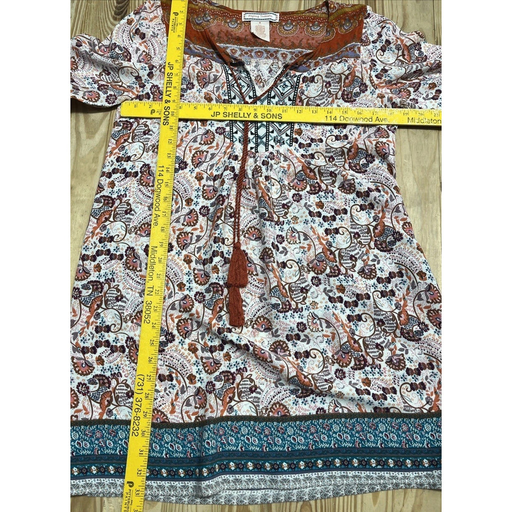 Flying Tomato Anthropology Long Flare Sleeve Size M Boho Hippie Midi Dress