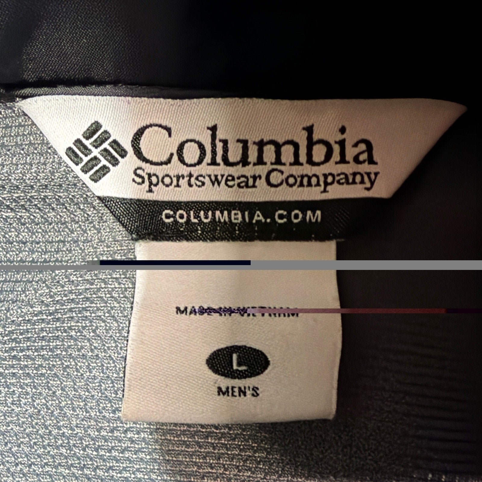 Columbia Titanium Waterproof Windbreaker Hooded PACKABLE Size Large Black