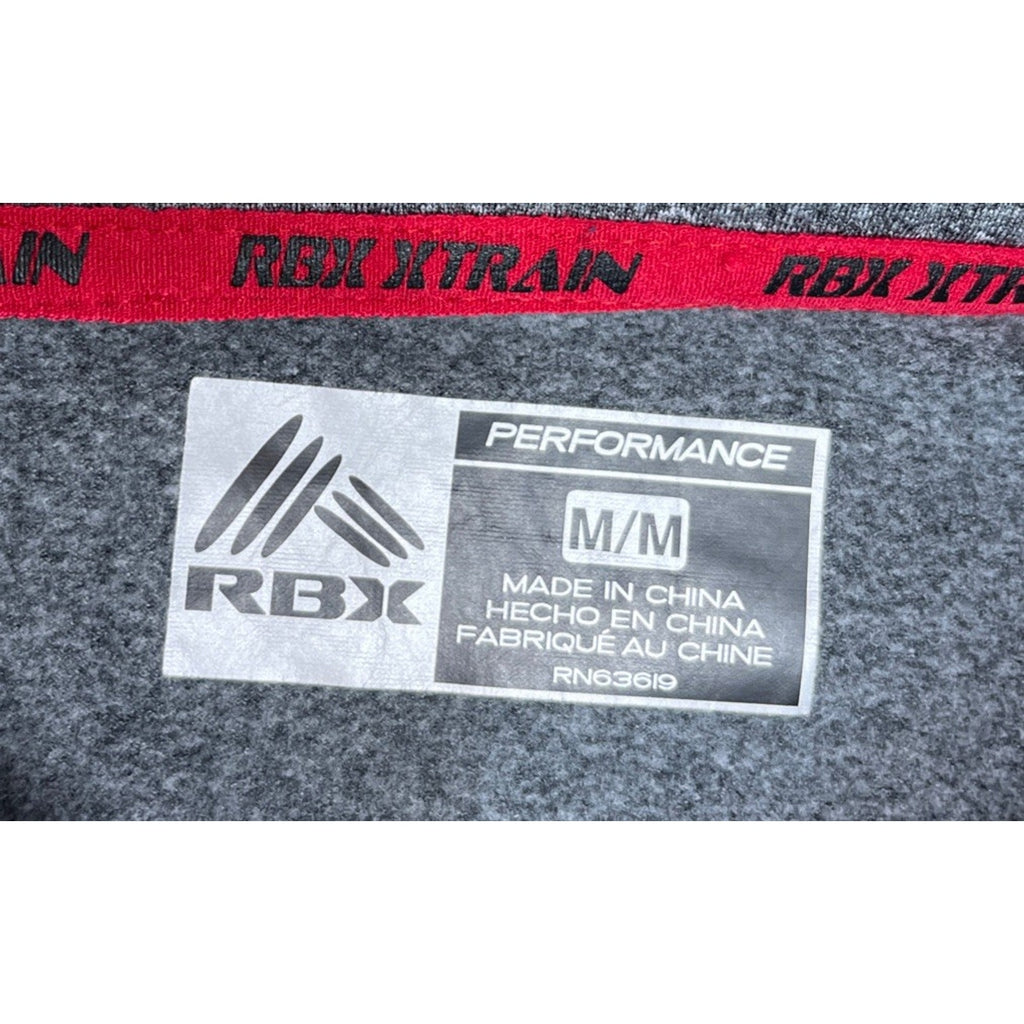 RBX Shirt Mens M Gray Xtrain Performance 1/4 Zip Pullover Polyester Blend