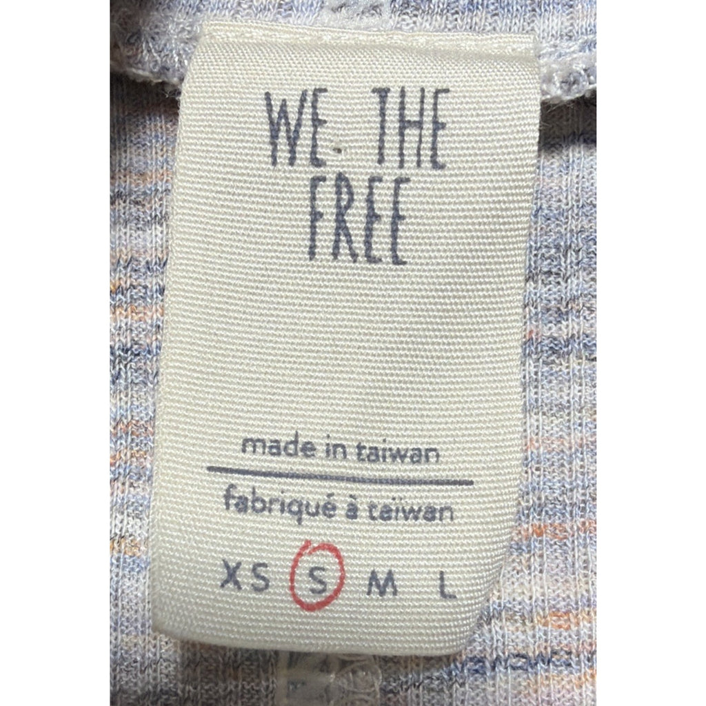 WE THE FREE PEOPLE Pullover Womens Small Heather Gray Stone Cold Split Back Top