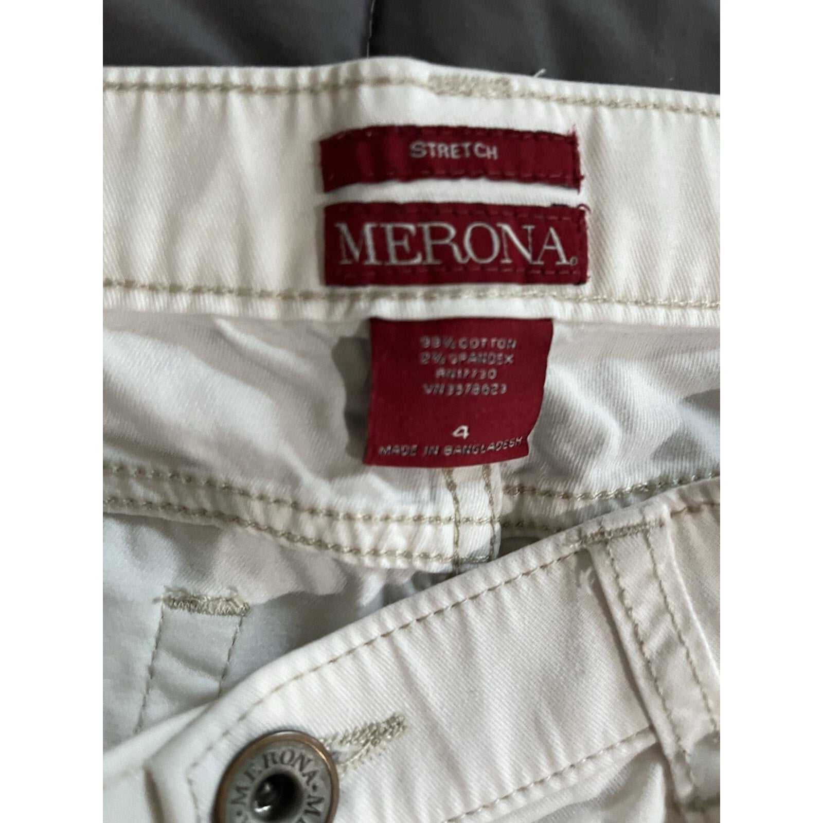Merona Women's White Wide-Leg Capri Mid Rise Pants Size 4
