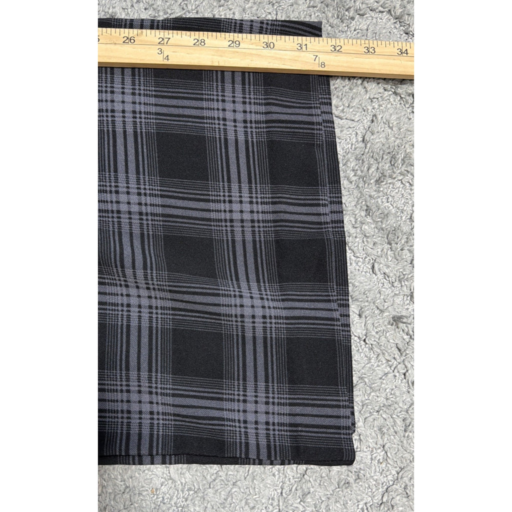 Torrid Studio Wide Leg Plaid Pants Women’s Size 12 Gray Black Pull On Career