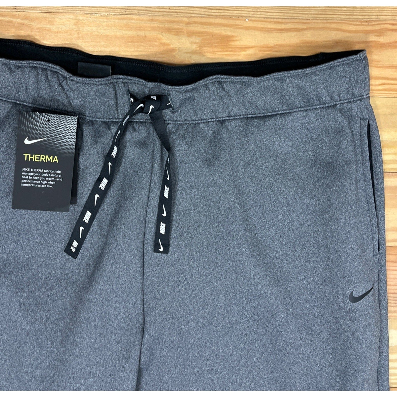 NWT WOMENS NIKE DRI-FIT FLEECE THERMA FLEECE SWEATPANTS SIZE XXL HEATHER GRAY